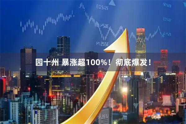 园十州 暴涨超100%！彻底爆发！