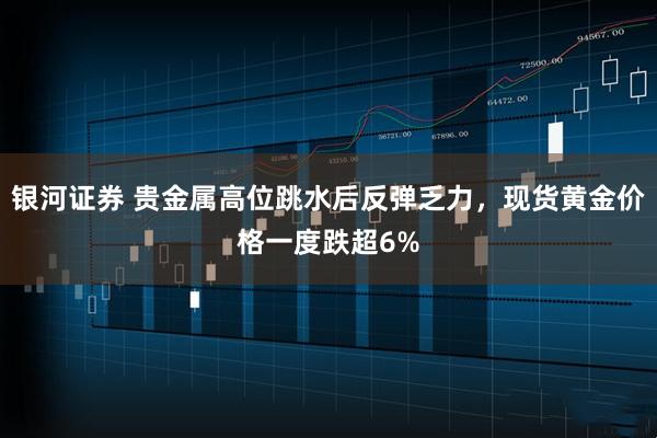 银河证券 贵金属高位跳水后反弹乏力，现货黄金价格一度跌超6%