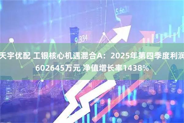 天宇优配 工银核心机遇混合A：2025年第四季度利润602645万元 净值增长率1438%